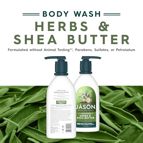 Jason Herbs And Shea Butter Moisturizing Body Wash For A Gentle Feeling Clean 30 Fluid Ounces