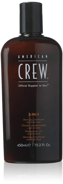 American Crew Classic Men's 3 in 1 Shampoo, Conditioner & Body Wash - 450ml/15.2oz