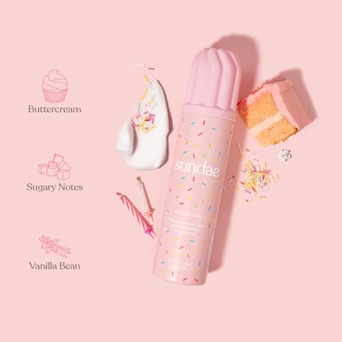 Sundae Whipped Shower Foam Birthday Cake Foaming Body Wash 8.9 Fl Oz.