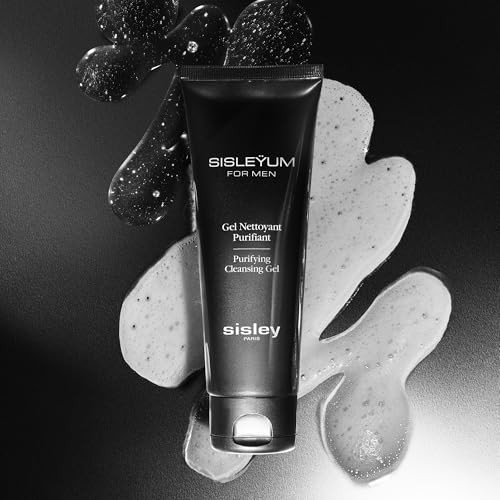 Sisley Paris Sisleyum Purifying Cleansing Gel Facial Cleanser For Men Easytorinse Foaming Face Wash For Smooth Clear Skin Light Fragrance With Woody Notes 125 Ml
