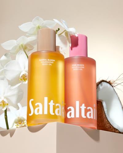 Saltair Signature Scents Body Care Bundle Jumbo Body Oil Pink Beach And Body Wash 2Packhydrating Cleanser And Moisturizing Aftershower Oil For Women And Men 10Oz