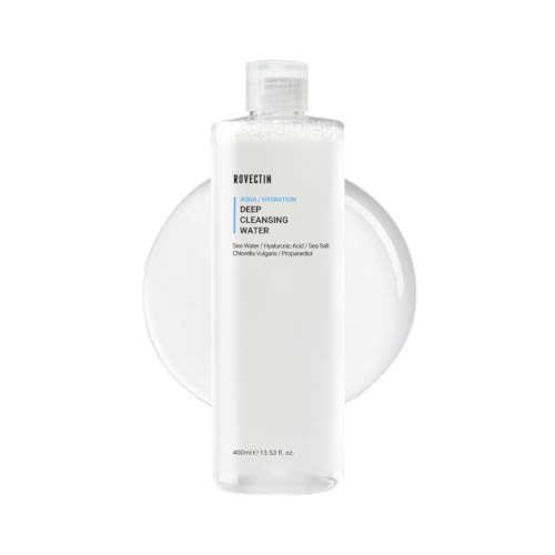 Rovectin Aqua Deep Cleansing Water Impurities Remover From Ocean Deep With Hyaluronic Acid And Marine Plants From Jeju Island 13.5Fl.Oz 400Ml