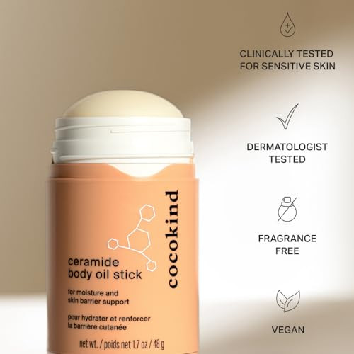 Cocokind Ceramide Body Oil Stick 1.7 Ozmessfree Moisturizer All Skin Types Including Sensitive Skin Fragrance Cruelty Vegan