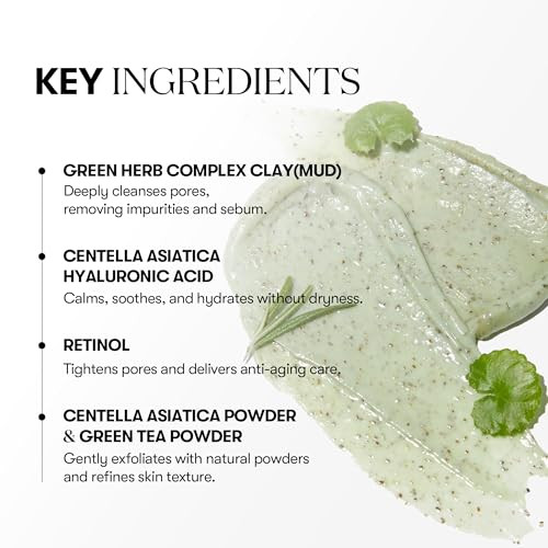 Vt Cosmetics Cica Mask Cleanser 2In1 Facial Wash Nondrying Clay Mask Gentle Pore Care Exfoliating Hydrating Centella Asiatica For Acneprone And Sensitive Skin Korean Skincare 4.05 Fl. Oz