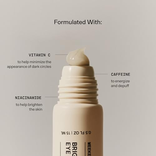 Versed Weekend Glow Brightening Serumvitamin C And Caffeine 0.5 Ozcooling Applicator Helps Depuff Tired Undereyes Soothe Delicate Skin And Reduce The Look Of Dark Circles