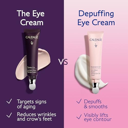Caudalie Resveratrollift Depuffing Eye Cream With Peptides 15 Mlvisibly Firming Fragrancefree Gel Eye Cream With An Exclusive Patent Of Resveratrol Hyaluronic Acid And Vegan Collagen.