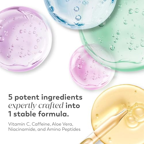 Olay Super Eye Serum Vitamin C Caffeine Niacinamide Amino Peptide Aloe Vera Brightens Dark Circles Antiwrinkle Antiaging Brightening Smooths Fine Lines Firming Hydrating 0.45 Oz