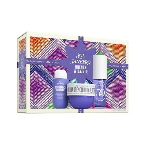 Sol De Janeiro Delicia Drench Vanilla Moisturizing Body Routine Set For Womenincludes Delicia Drench Body Butter Shower Oil And Cheirosa 59 Perfume Mist