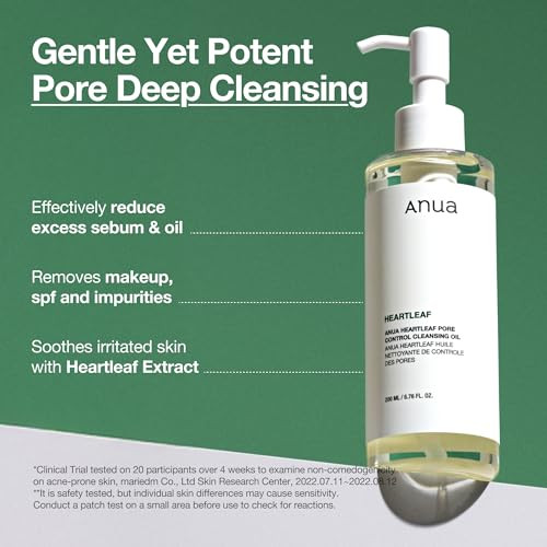 Anua Heartleaf Trio Pore Control Cleansing Oil And Quercetinol Pore Deep Cleansing Foam And 77 Soothing Toner Double Cleansing Gentle Korean Skincare