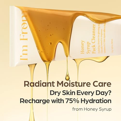 IM From Im From Honey Syrup Pack Cleanser Masktofoam Hydrating Cleanser With Honey And Dewy Glow Moisturerich Facial Cleanser Korean Skin Care 4.06Fl.Oz