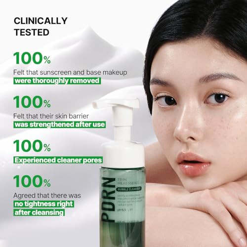 Makep:Rem Make Prem Pdrn Milk Essence Bubble Cleanser 145Mlmilk To Foam Daily Cleanser For All Skin Types Korean Face Wash 4.90 Fl.Oz.