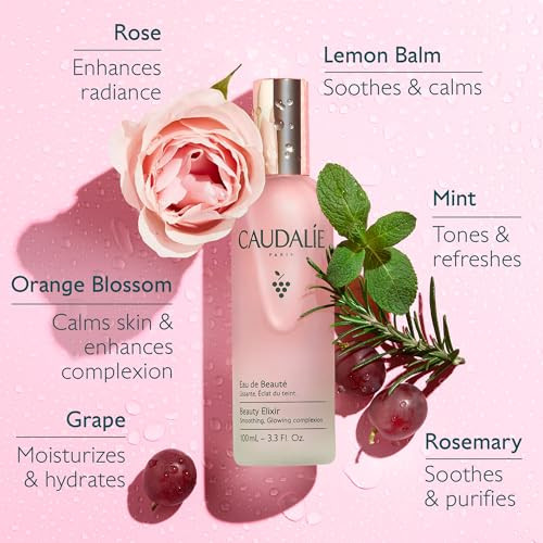 Caudalie Beauty Elixir Face Mist And Grape Water Face Mist Travelsized Duo