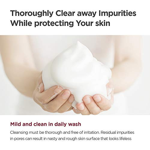 Ma:Nyo Manyo Deep Pore Cleansing Soda Foam Pore Cleaner Facial Cleanser With Green Tea Exfoliating Papaya Enzymes Gentle Hydrating Face Wash Korean Skin Care 5.0 Fl Oz 150Ml