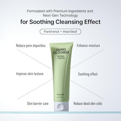 Parnell Panthenol Heartleaf Calming Gel Cleanser180Ml Soothing And Moisturizing Cleanser Korea Skin Care Korea Beauty 6.08 Fl.Oz