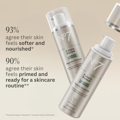 No7 Future Renew Damage Reversal Peptide Gentle Face Cleanser Antiaging Face Wash To Help Visibly Remove Impurities For Smoother Nourished Skin Fragrancefree Formula 5 Fl Oz