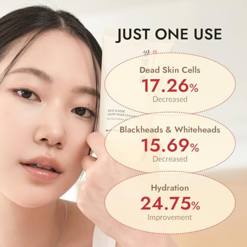 Mizon Rice Water Glow Mask Cleanser 2In1 Face Wash And Mask rice Seed Water Niacinamide Ceramide Np Squalane Shea Butter For Hydrating Cleansing Korean Skin 5.07 Fl Oz