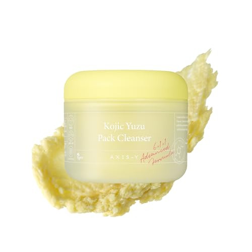 AxisY Axisy Kojic Yuzu Pack Cleanser Facial Wash And Face Mask All In One As Blackhead Remover Pore Minimizer And Exfoliator For Brightening And Hydrating Vegan Korean Skin Care Facial Cleanser 2.11 Oz.