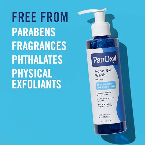 Panoxyl Acne Gel Wash 2% Salicylic Acid For Face geltofoam Cleanser Clears And Helps Prevent Acne Mattifies With Zinc Pca Reduces Redness Nourishes Skin All Skin Types 6.5 Fl Oz