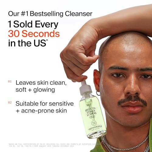 Youth To The People Supercharged Cleansing Duo Bestselling Superfood Kale plus Green Tea Face Wash Superfruit Papaya plus Vitamin C Gentle Exfoliating Cleanser Vegan 8Oz 5Oz