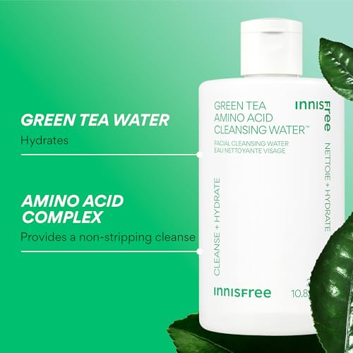 Innisfree Green Tea Amino Acid Cleansing Waterhydrating Micellar Makeup Removerkorean Skincaredermatologist Tested