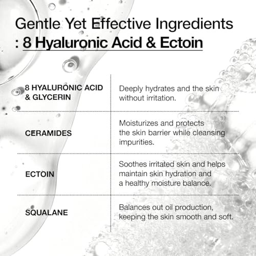 Anua Moisturizing Gentle Gel Cleanser Hydrating Face Wash With Hyaluronic Acid And Squalane Ph Balancing Soothing And Skin Barrier Care Nonstripping For Sensitive Skin Korean Skincare 5.07 Fl Oz