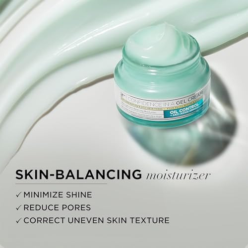 It Cosmetics Confidence In A Gel Cream Oilfree Facial Moisturizerskin Balancing Face Cream For Combination Oily Skin Reduces Shine plus Oil Improves Large Pores plus Texture Noncomedogenic