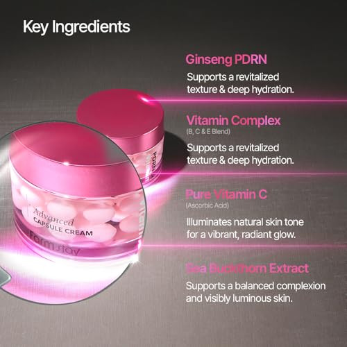 Farmstay Pdrn And Vitamin Advanced Capsule Creamgel Uneven Tone Dual Radiance Lightweight Nonsticky Hydrating Sensitive All Skin Type Korean Skincare 1.85 Fl Oz