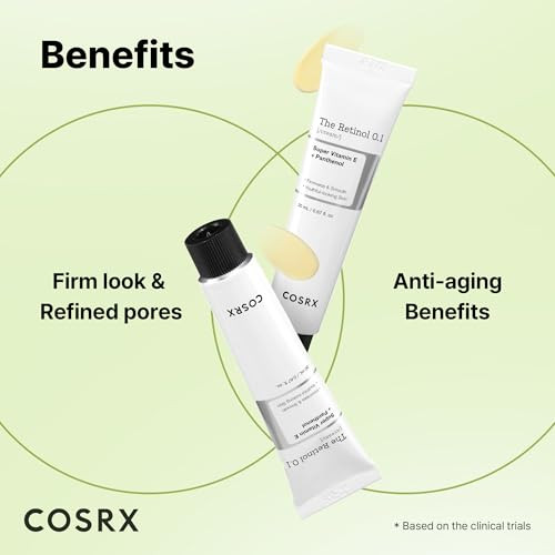Cosrx Retinol 0.1% Cream Antiaging Eye And Neck Cream With Retinoid Treatment To Firm Skin Reduce Wrinkles Skin Tightening Cream For Fine Lines And Firmness Gentle Daily Korean Skin Care 0.67 Fl Oz