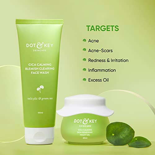 Dot and Key Dot And Key Cica Skincare Combonight Gel Face Wash 60 Ml 100Ml