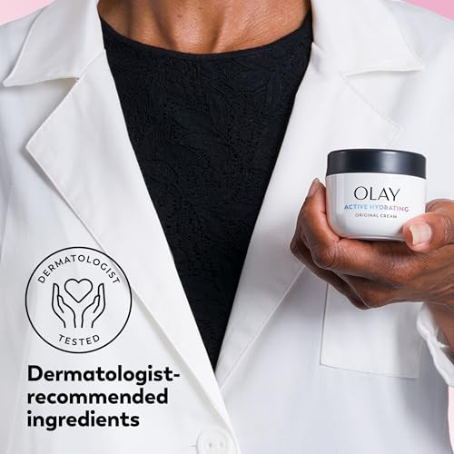 Olay Active Hydrating Cream Face Moisturizer For Women 48Hr Moisture Boost And Rich Hydration Antiaging Formula That Reveals Natural Beauty Oil And Nongreasy For All Skin Types 3.4 Fl Oz