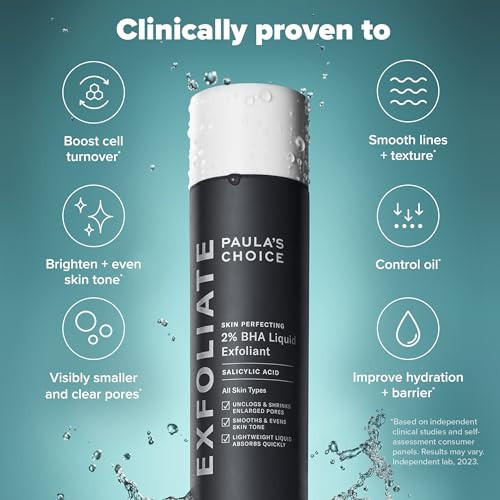 PaulaS Choice Paulas Choice Skin Perfecting 2% Bha Liquid Exfoliant Salicylic Acid Facial Exfoliator For Enlarged Pores And Resist Perfectly Balanced Foaming Facial Cleanser Face Cleanser With Hyaluronic Acid