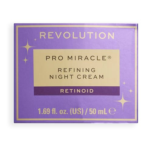 Revolution Beauty London Revolution Pro Miracle Retinoid Refining Night Cream 1.69 Ozovernight Facial Moisturizer With Retinoid And Peptides Vegan And Crueltyfree
