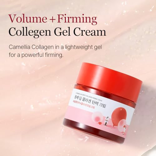 Round Lab Camellia Deep Collagen Firming Cream Elasticityenhancing Face Moisturizer With Multicollagen For Longlasting Hydration Smooth Skin Care 1.69 Fl Oz