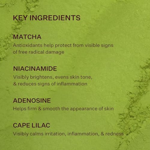 Peach and Lily Peach And Lily Matcha Pudding Antioxidant Cream Face Moisturizer Cream Protect And Hydrate Skin Green Tea Vitamin B3 Niacinamide Self Care Vegan Cruelty Korean Skincare 1.69 Fl Oz