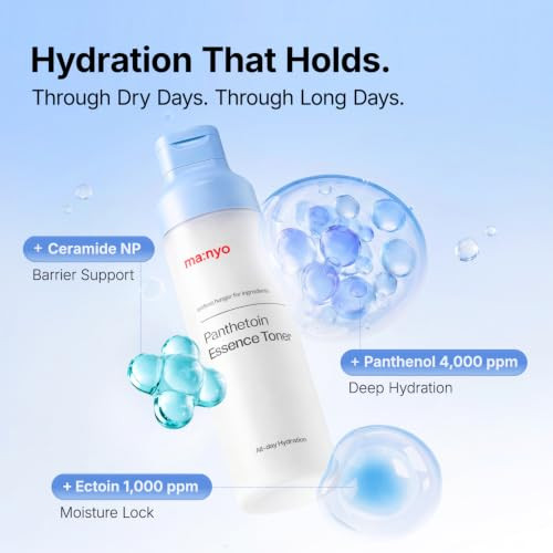 Ma:Nyo Manyo Panthetoin Essence Toner Deep Hydration Barrier Care deep Hydration And Skin Barrier Care With Panthenol And Ectoin Vegan For Sensitive Skin Milky Toner 6.76 Fl Oz