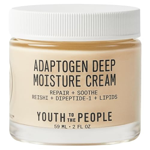 Youth To The People Adaptogen Skin Repairing Peptide Face Cream 2 Ozsoothing Facial Moisturizer For Dry Sensitive Skin Reduce Redness Replenish Skin Barrier Noncomedogenic Fragrancefree