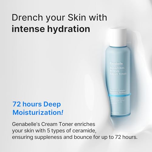 Genabelle Aquaporin Intense Cream Tonermilky Glow Essence With Ceramide Panthenol Aquaxyl For Soothing Moisture Nonsticky Formula Dermatologist Tested 4.05 Fl.Oz