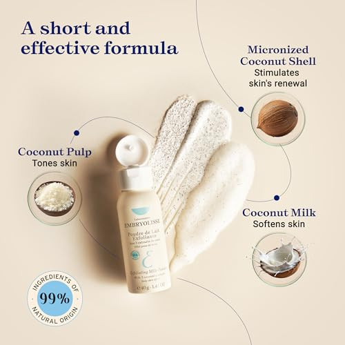 Embryolisse Exfoliating Face Scrub Powder Brighter Smoother Skin 1.41 Ozpowdertofoam Brightening Face Cleanser Gently Exfoliating Formula To Smooth Polish And Soften Skin With Coconut Extract