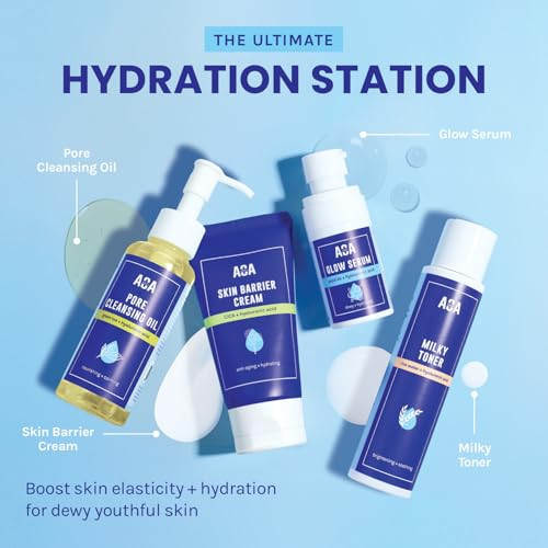 Aoa Studio Aoa Skin Hyaluronic Acid 4 Steps Skin Care Sets Pore Cleasing Oil Milky Toner Glow Serum Barrier Cream Boost Skin Hydration Travel And Trial Size3.3 Fl Oz 1 Fl Oz 2.5 Fl Oz 100Ml 30Ml 75Ml