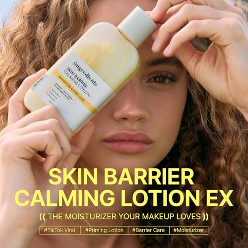 Ongredients Skin Barrier Calming Lotion Ex Hydrating Lotion For Smooth Makeup Prep And Glowy Skin Under Makeup Facial Lotion Ghkcu Peptide Collagen Korean Skincare 5.07 Fl. Oz. 150Ml