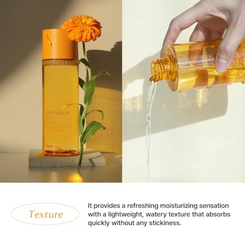 Farmstay Calendula Relief Tonerquick Calming Sensitive Nonsticky Nonirritating Hydrating Moisturizing Korean Vegan Soothing All Skin Type 6.76 Fl Oz