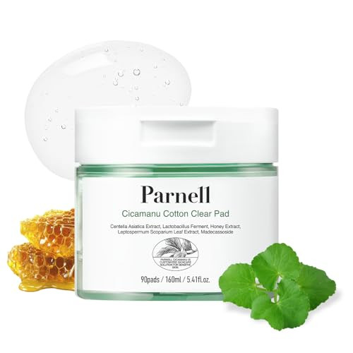 Parnell Cicamanu Cotton Clear Padgentle Daily Exfoliating And Soothing Toner Pads For Sensitive Troubled Skincica Lha Pha Ceramide Ha Manuka Honeyunbleached Biodegradable 90 Count