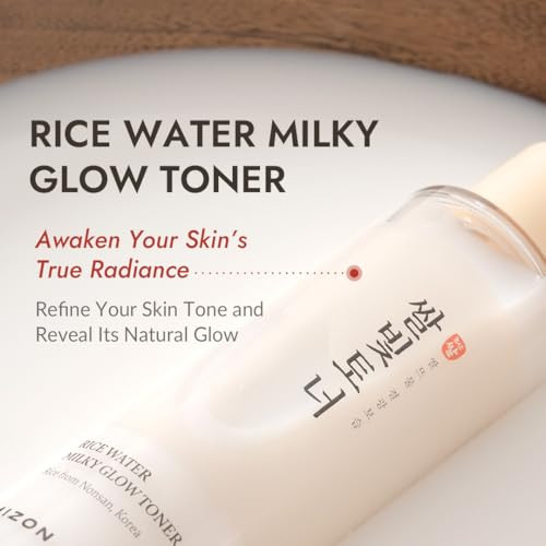 Mizon Rice Water Milky Glow Toner pdrn Niacinamide Ceramides And Squalane Hydrating Face Moisturizer For Skin And Radiant Complexion 5.07 Fl Oz