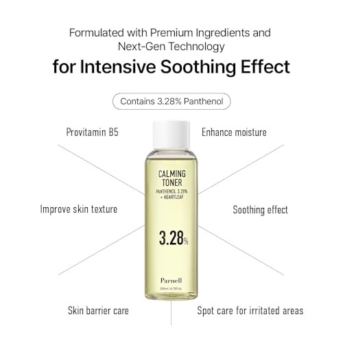 Parnell Panthenol 3.28% Heartleaf Calming Toner 200Mlkorean Hydrating Toner With B5 Heartleaf And Centellaceramide And Hyaluronic Acid For Soothing Redness 6.76 Fl Oz