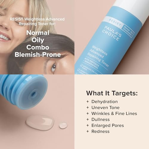 PaulaS Choice Paulas Choice Resist Weightless Advanced Repairing Face Toner Facial Toner With Niacinamide And Hyaluronic Acid Improves Skin And Boosts Hydration Normal Combination Oily Skin Fragrance 4Oz