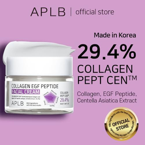 Aplb Collagen Egf Peptide Facial Creamcollagen Pept Cen 29.4% Korean Skincare Elasticity Care Deep Hydration Revitalize For Gentle And Improve Skin Texture 1.86 Fl.Oz
