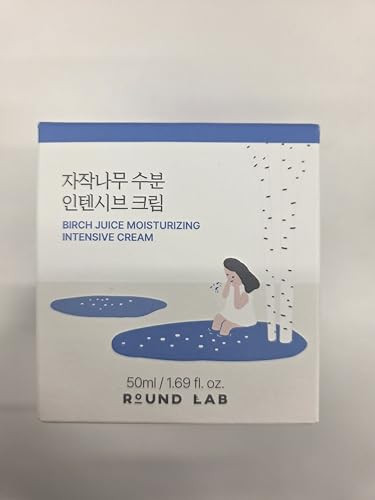 Round Lab Birch Juice Moisturizing Intensive Cream deep Hydration Face Cream Birch Sap And Hyaluronic Acid Moisture Barrier Care Rich But Nongreasy Texture Korean Skincare 1.69 Fl Oz