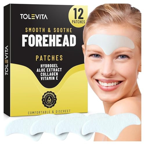 Tolevita Forehead Wrinkle Patchesforehead Lines Removerantiwrinkle Patches For Smoothing Fine Lines With Hydrogel Aloe Extract Collagen Vitamin E For All Skin Types 12 Pcs
