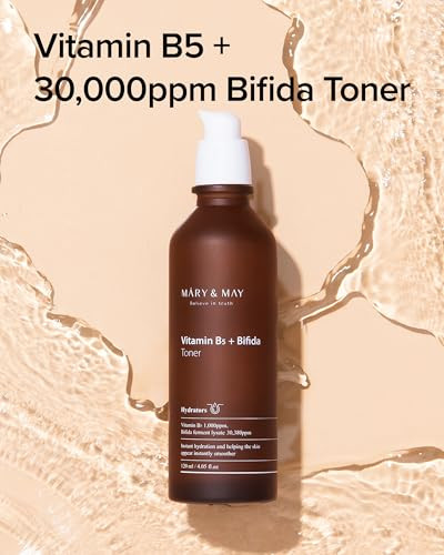 MaryandMay Maryandmay Bifida plus Vitamin B5 Microbiome Essence Toner korean Essence Toner With 30000Ppm Bifida Ferment Panthenol B5 Niacinamide And Adenosine For Barrier Support And Dewy Skin 4.06 Fl Oz