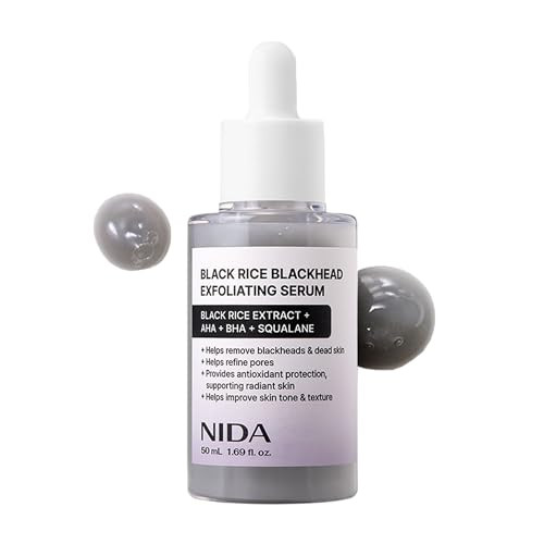 Nida Black Rice Blackhead Exfoliating Serum1.69 Fl.Oz. 50Mldaily Soft Exfoliating Face Scrub Dead Skin Cells Remover For All Skin Types Korean Skin Care